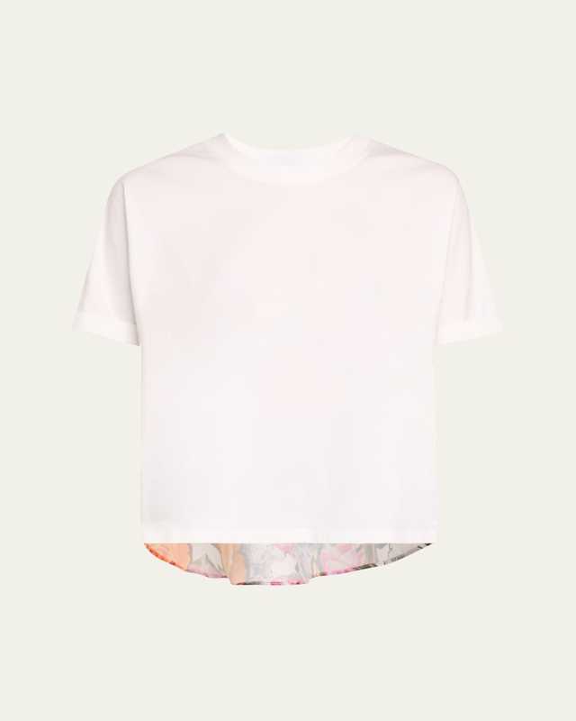 Floral Collage Panel Short-Sleeve T-Shirt